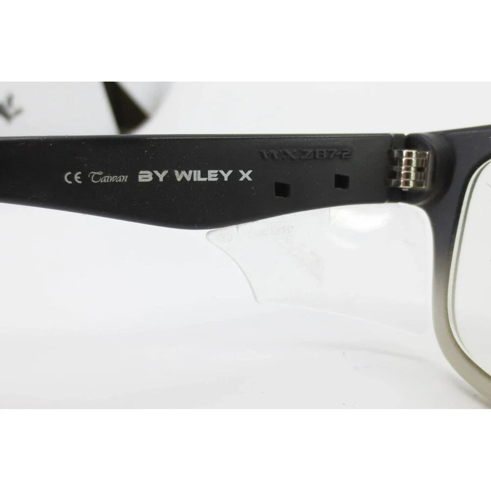 DVX by Wiley X Edge Safety Glasses Matte Black Grey Gradient Frame 55-13 Z87+